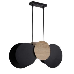 Lampa wisząca jasne drewno-czarna TOLA 2xE27x15W Sigma Lighting 836254 Lampa wisząca jasne drewno-czarna TOLA 2xE27x15W Sigma Lighting 836254