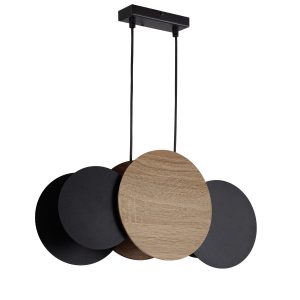 Lampa wisząca jasne drewno-czarna TOLA 3xE27x15W Sigma Lighting 836292 Lampa wisząca jasne drewno-czarna TOLA 3xE27x15W Sigma Lighting 836292
