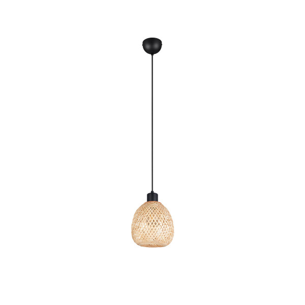 Lampa wisząca jasne drewno-czarny mat AMELIE 1xE27x10W wym: 150x18x18 cm RL 837791
