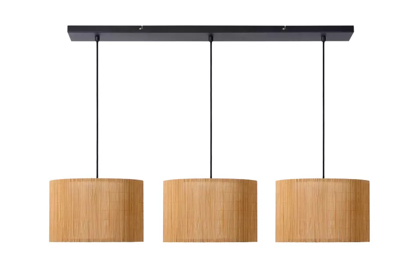 Lampa wisząca jasne drewno MAGIUS 3xE27x40W wym: 155x110x32 cm Lucide 850148