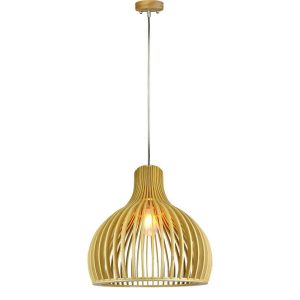 Lampa wisząca jasne drewno VT-3450 1xE27x60W wym: 145x35x35 cm V-TAC 850998 Lampa wisząca jasne drewno VT-3450 1xE27x60W wym: 145x35x35 cm V-TAC 850998