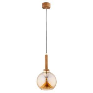 Lampa wisząca jasne drewno-złoto-bursztynowy BALERINA 1xE27x15W Alfa 854591 Lampa wisząca jasne drewno-złoto-bursztynowy BALERINA 1xE27x15W Alfa 854591