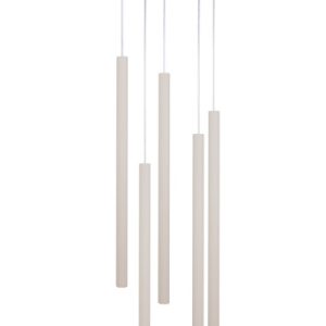 Lampa wisząca jasno-szara SOPEL 5xG9x3W wym: 100x25x25 cm Sigma Lighting 835913 Lampa wisząca jasno-szara SOPEL 5xG9x3W wym: 100x25x25 cm Sigma Lighting 835913