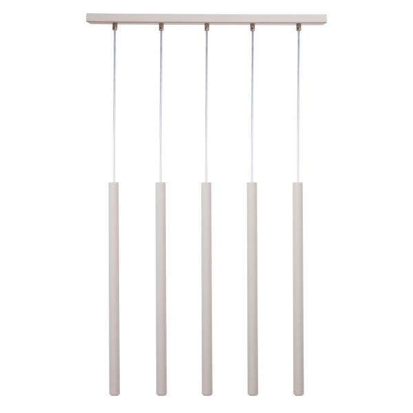 Lampa wisząca jasno-szara SOPEL 5xG9x3W wym: 80x60x5 cm Sigma Lighting 836074
