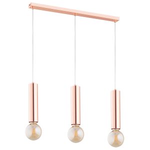 Lampa wisząca JAZZ tubki miedziana 3xE27x15W wym:90×5,5x60cm IP20 Alfa 1025355