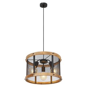 Lampa wisząca Jeanie 3-punktowa metalowa czarna 132977