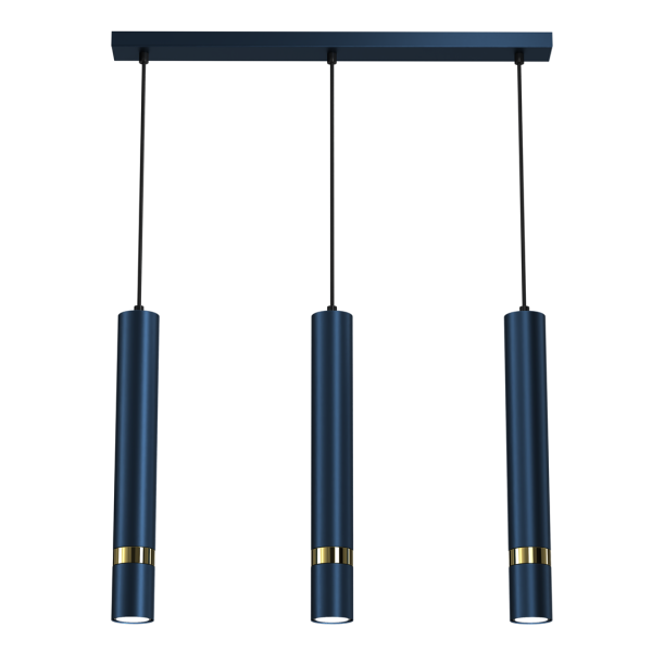 Lampa wisząca JOKER niebieski-złoty metal GU10 90 cm 1071972