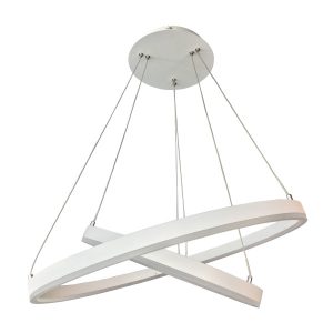 Lampa wisząca Jovita biała LED 2x74W Ciepła biel 4070lm Italux 860989 Lampa wisząca Jovita biała LED 2x74W Ciepła biel 4070lm Italux 860989