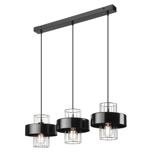 Lampa wisząca Joy 3-punktowa metalowa czarna 120811 Lampa wisząca Joy 3-punktowa metalowa czarna 120811