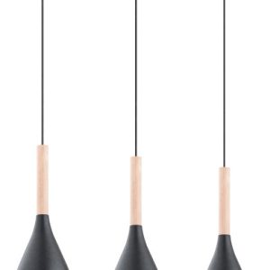 Lampa wisząca JUICE czarna-jasne drewno 3xE27x60W IP20 Alfa 1026810 Lampa wisząca JUICE czarna-jasne drewno 3xE27x60W IP20 Alfa 1026810