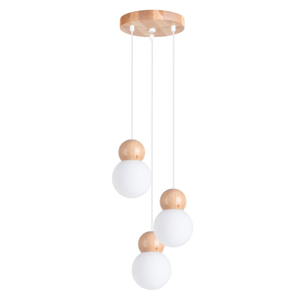 Lampa wisząca KALEVI biało-brązowa 3xG9x8W wym:124x31x31cm IP20 Pure Lume 1019169