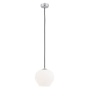 Lampa wisząca Kalimera 18 cm szklana biało-srebrna 29024 Lampa wisząca Kalimera 18 cm szklana biało-srebrna 29024