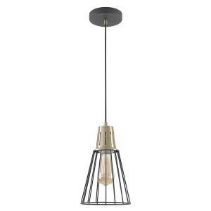 Lampa wisząca Kaliope metalowa czarno-złota 43800 Lampa wisząca Kaliope metalowa czarno-złota 43800