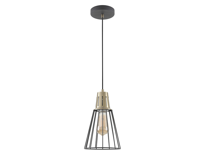 Lampa wisząca Kaliope metalowa czarno-złota 43800