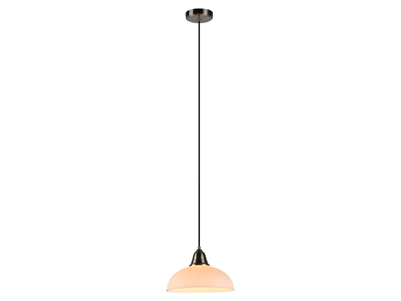 Lampa wisząca Kalista metalowo-szklana srebrno-biała 246669