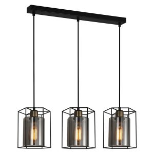 Lampa wisząca Kalula -punktowa stalowa szaro-czarna 43869 Lampa wisząca Kalula -punktowa stalowa szaro-czarna 43869