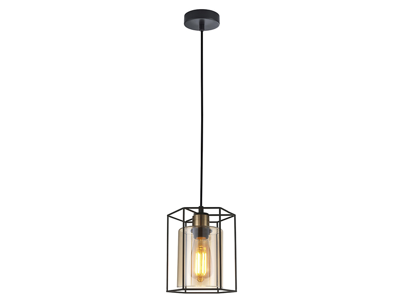 Lampa wisząca Kalula stalowa czarna 43866