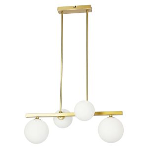 Lampa wisząca Kama 4-punktowa metalowa złota 216996 Lampa wisząca Kama 4-punktowa metalowa złota 216996
