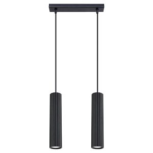 Lampa wisząca Karbon 2-punktowa aluminiowa czarna 439210 Lampa wisząca Karbon 2-punktowa aluminiowa czarna 439210