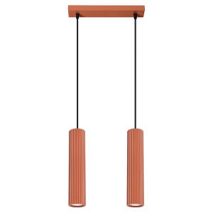 Lampa wisząca Karbon 2-punktowa aluminiowa czerwona 439267 Lampa wisząca Karbon 2-punktowa aluminiowa czerwona 439267
