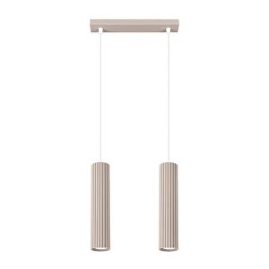 Lampa wisząca KARBON 2 taupe ryflowana 765254 Lampa wisząca KARBON 2 taupe ryflowana 765254