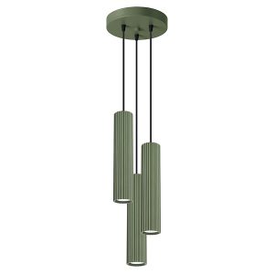 Lampa wisząca Karbon 3-punktowa aluminiowa 108 cm zielona 439250 Lampa wisząca Karbon 3-punktowa aluminiowa 108 cm zielona 439250