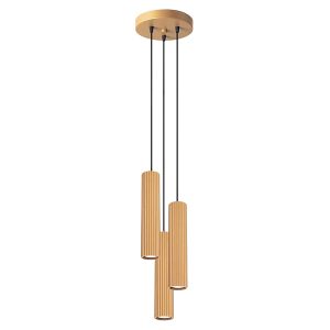 Lampa wisząca Karbon 3-punktowa aluminiowa 108 cm złota 439193 Lampa wisząca Karbon 3-punktowa aluminiowa 108 cm złota 439193