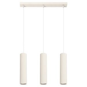 Lampa wisząca Karbon 3-punktowa aluminiowa 98 cm beżowa 439230 Lampa wisząca Karbon 3-punktowa aluminiowa 98 cm beżowa 439230