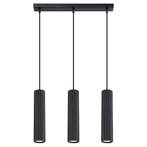 Lampa wisząca Karbon 3-punktowa aluminiowa 98 cm czarna 439211 Lampa wisząca Karbon 3-punktowa aluminiowa 98 cm czarna 439211