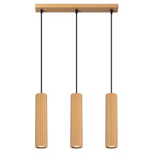 Lampa wisząca Karbon 3-punktowa aluminiowa 98 cm złota 439192 Lampa wisząca Karbon 3-punktowa aluminiowa 98 cm złota 439192