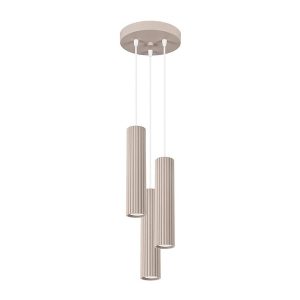 Lampa wisząca KARBON 3P taupe ryflowana 766419 Lampa wisząca KARBON 3P taupe ryflowana 766419