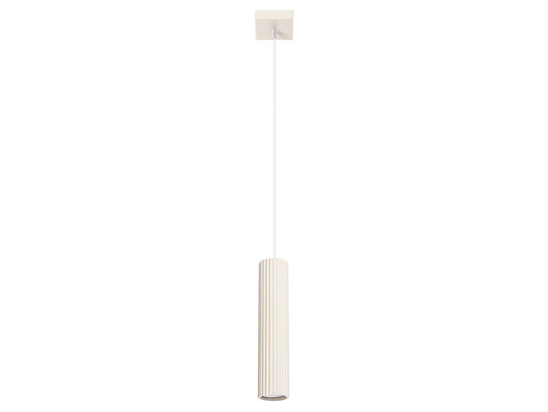 Lampa wisząca Karbon aluminiowa beżowa 439228