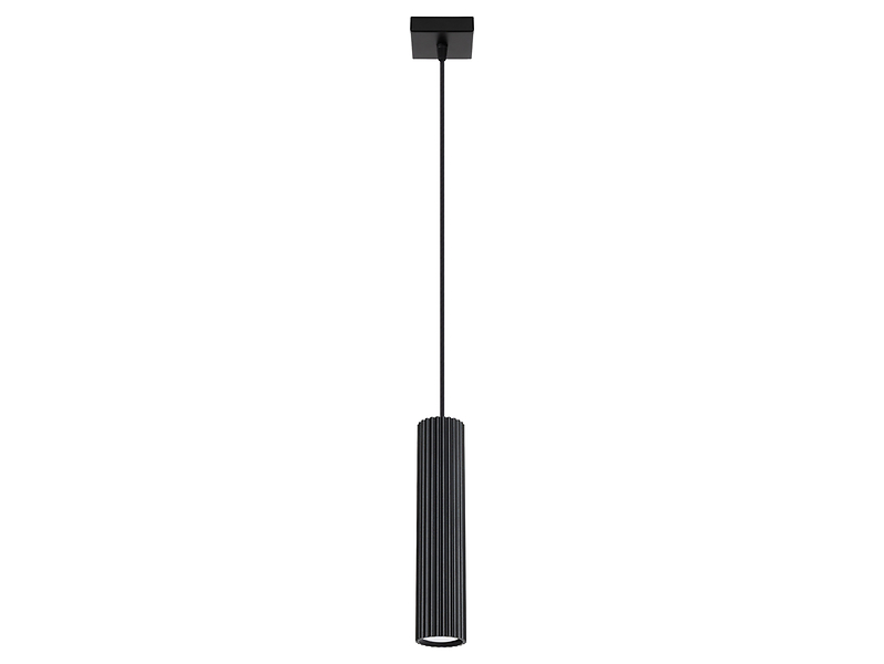 Lampa wisząca Karbon aluminiowa czarna 439209