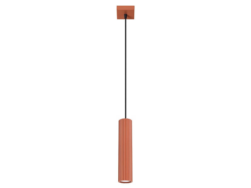 Lampa wisząca Karbon aluminiowa czerwona 439266