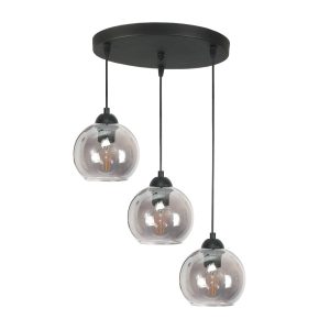 Lampa wisząca kaskada EDYLIT loft grafitowy klosz 3xE27 VIGA 13-212 1048962 Lampa wisząca kaskada EDYLIT loft grafitowy klosz 3xE27 VIGA 13-212 1048962
