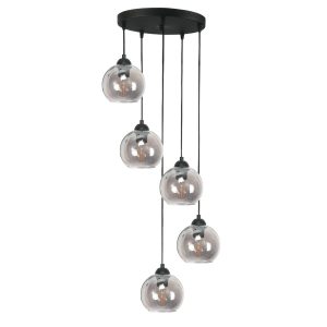Lampa wisząca kaskada EDYLIT loft grafitowy klosz 5xE27 VIGA 13-210 1048928 Lampa wisząca kaskada EDYLIT loft grafitowy klosz 5xE27 VIGA 13-210 1048928