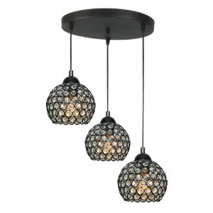Lampa wisząca kaskada kryształkowe klosze EDYLIT 3xE27 KLAUDIA 13-721 1048817