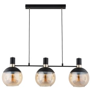 Lampa wisząca KATEL złote detale czarna 3xE27x15W wym:85x85x20cm IP20 Alfa 1022977 Lampa wisząca KATEL złote detale czarna 3xE27x15W wym:85x85x20cm IP20 Alfa 1022977