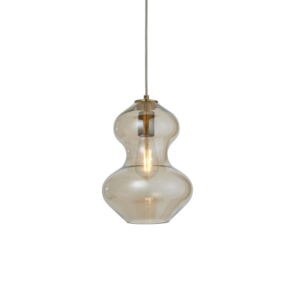 Lampa wisząca KELDA SHAPED satynowa mosiężna 1xE27x20W IP20 Endon 1025706