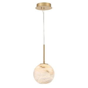 Lampa wisząca KEPLER szczotkowany złoto-biała LED 1x10W 723lm Quintiesse 836962 Lampa wisząca KEPLER szczotkowany złoto-biała LED 1x10W 723lm Quintiesse 836962