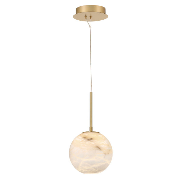 Lampa wisząca KEPLER szczotkowany złoto-biała LED 1x10W 723lm Quintiesse 836962