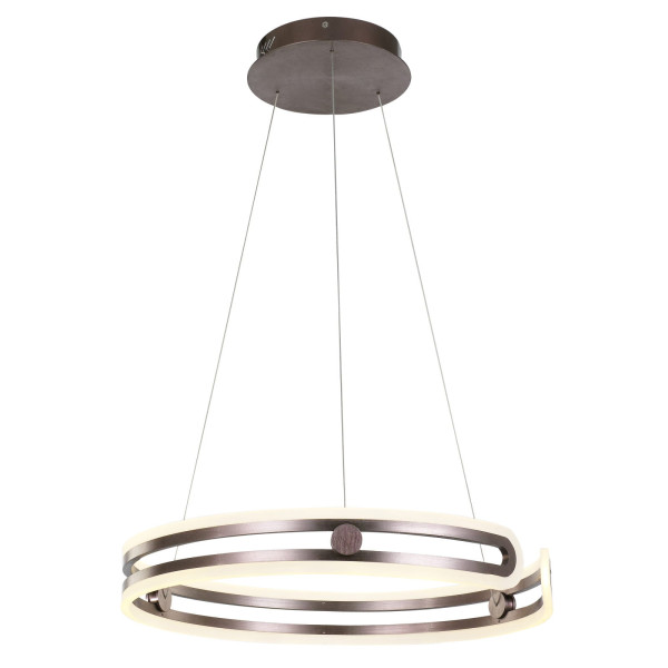Lampa wisząca Kiara kawowo-biała LED 1x80W Ciepła biel 4830lm Italux 854261
