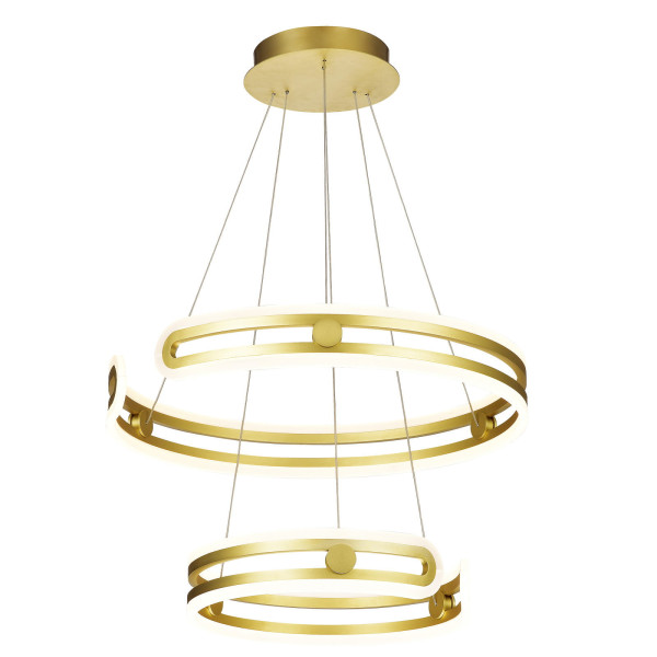 Lampa wisząca Kiara złoto-biała LED 2x120W Ciepła biel 5180lm Italux 854501
