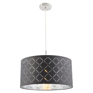 Lampa wisząca Kidal tkaninowa czarna 24133 Lampa wisząca Kidal tkaninowa czarna 24133