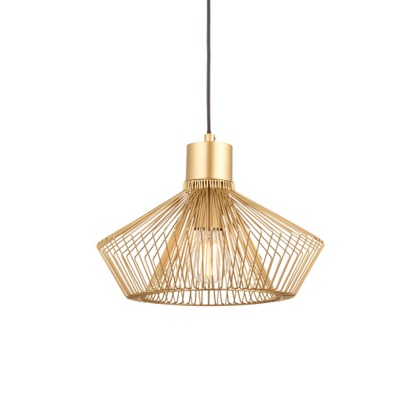 Lampa wisząca KIMBERLEY złota 1xE27x20W wym:155x31x31cm IP20 Endon 988615