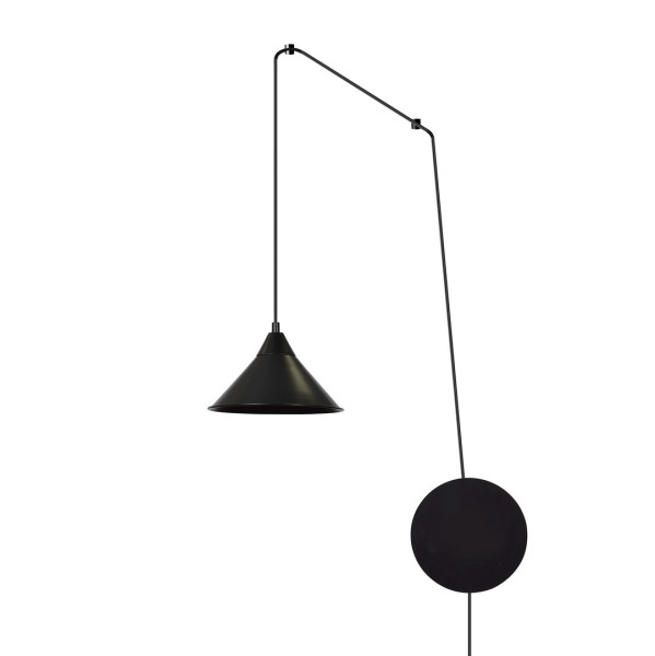 Lampa Wisząca Kinkiet Do Gniazdka Abramo 1 Black 752710