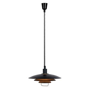 Lampa wisząca Kirkenes metalowa czarna 54848