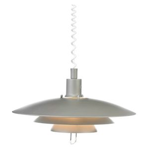 Lampa wisząca Kirkenes metalowa szara 62503