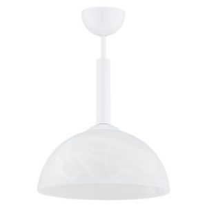 Lampa wisząca Klara 43 cm szklana biała 670378