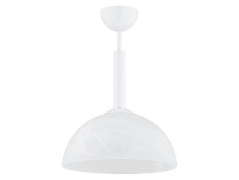 Lampa wisząca Klara 43 cm szklana biała 670378